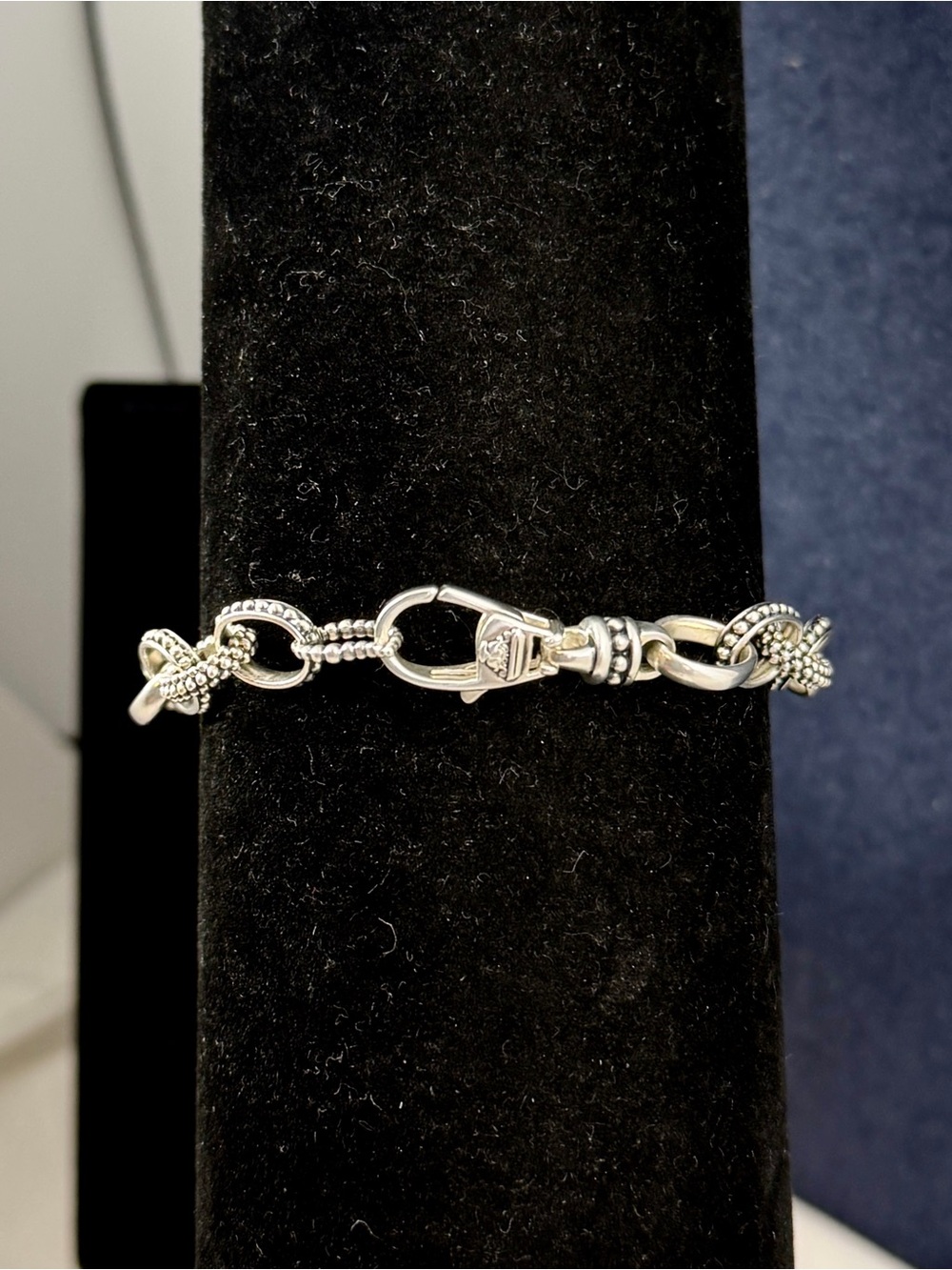 LAGOS Sterling Silver Caviar Bead Link Popcorn Beaded Dot Bracelet; 7.5” - Picture 9 of 13